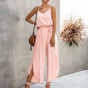 Pants & Jumpsuits - NEW PINK EMPIRE WAIST JUMPSUIT HAREM PANTS Pants & Jumpsuits - NEW PINK EMPIRE WAIST JUMPSUIT HAREM PANTS